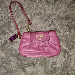 Coach Wristlet Purse - Purple and Gold